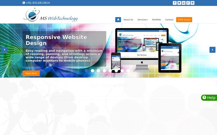 Snímek obrazovky mswebtechnology.com
