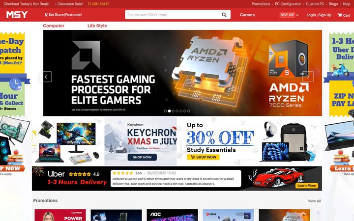 Screenshot of msy.com.au