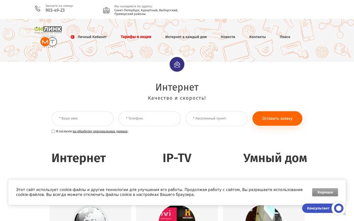 Screenshot of mt-spb.net