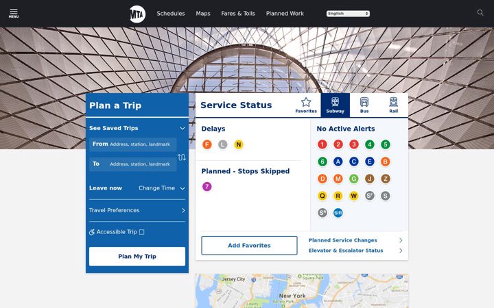 Screenshot of mta.info