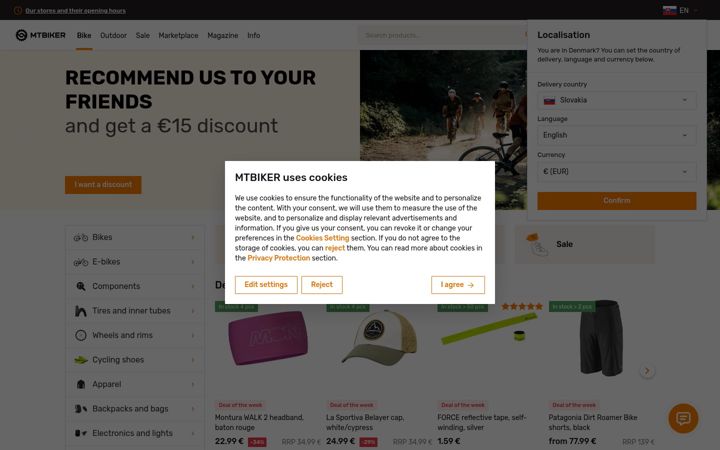 Screenshot of mtbiker.shop