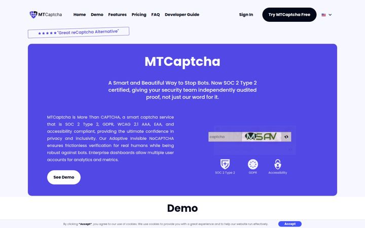 Zrzut ekranu mtcaptcha.com