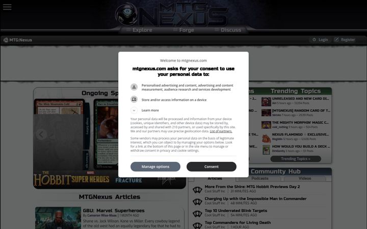Ekrano kopija mtgnexus.com