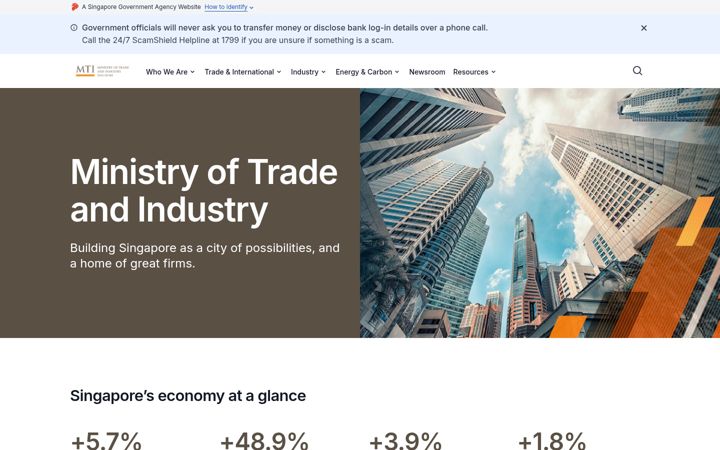 Screenshot of mti.gov.sg