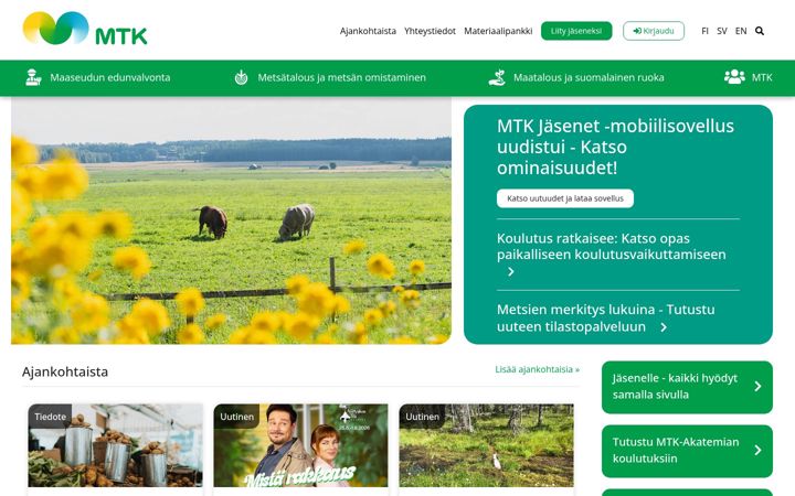 Screenshot of mtk.fi