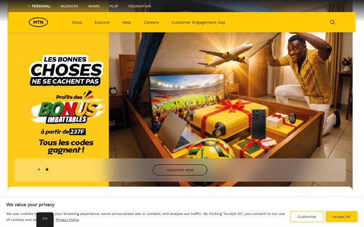 Screenshot of mtn.cm