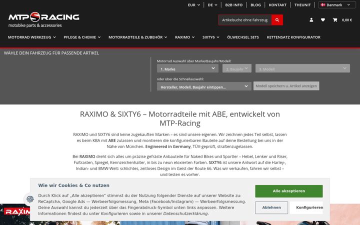Screenshot of mtp-racing.de