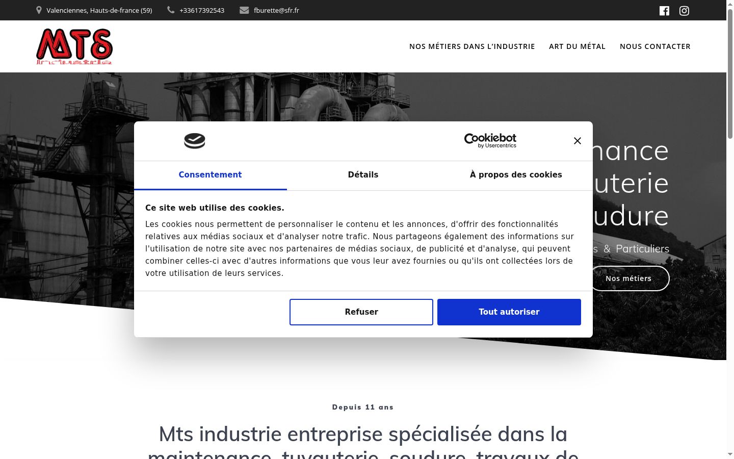 Screenshot tal-banner tal-kunsens muri qabel kwalunkwe interazzjoni