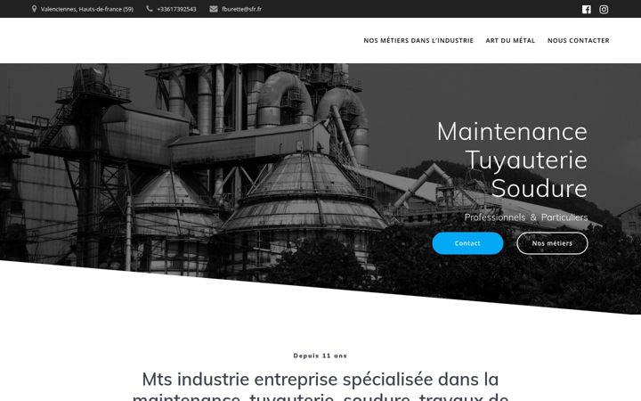 Екранна снимка на mtsindustrie.com