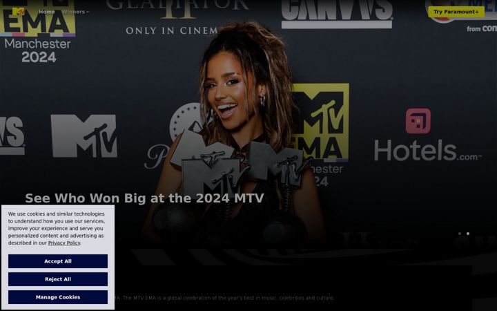Screenshot of mtvema.com