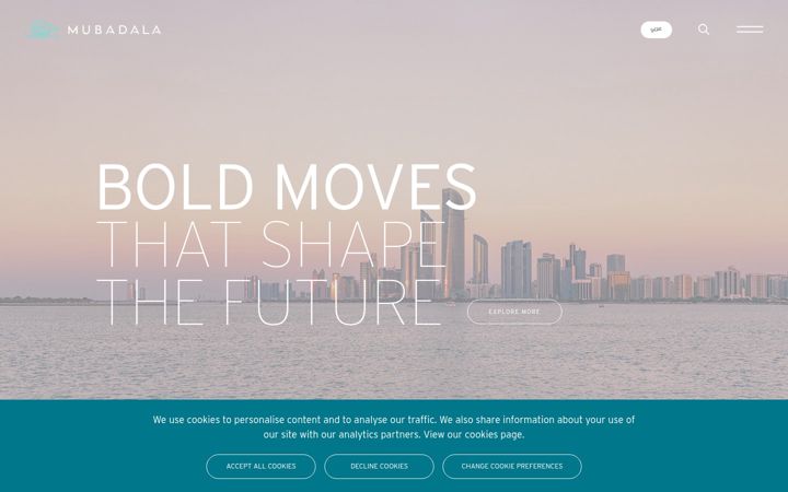 Screenshot of mubadala.com