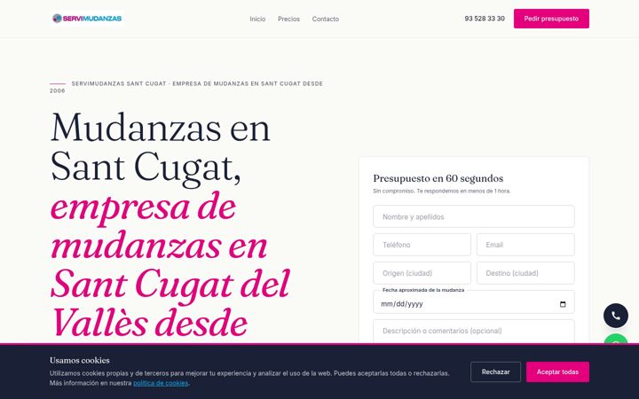 Screenshot of mudanzassantcugat.com