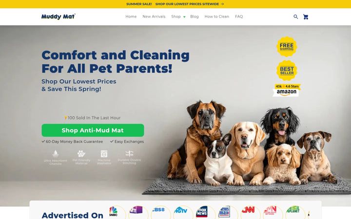 Screenshot di muddymats.com