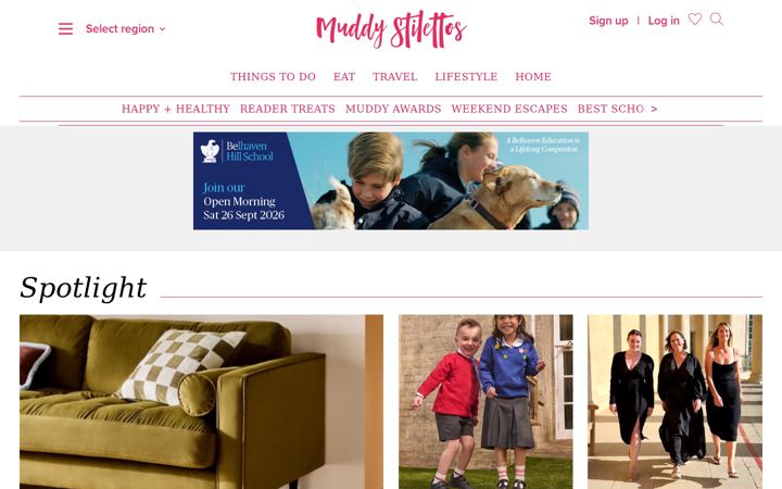 Screenshot του muddystilettos.co.uk