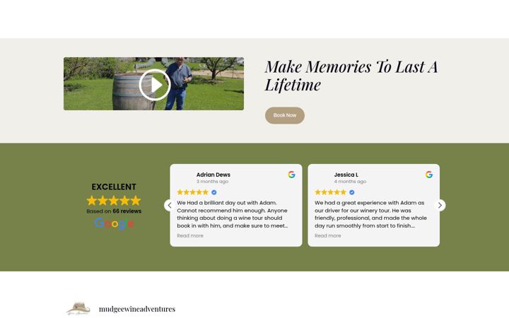 Screenshot of mudgeewineadventures.com