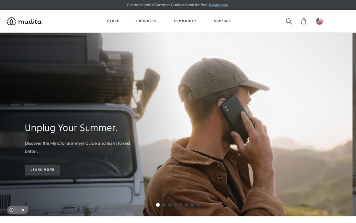 Screenshot of mudita.com