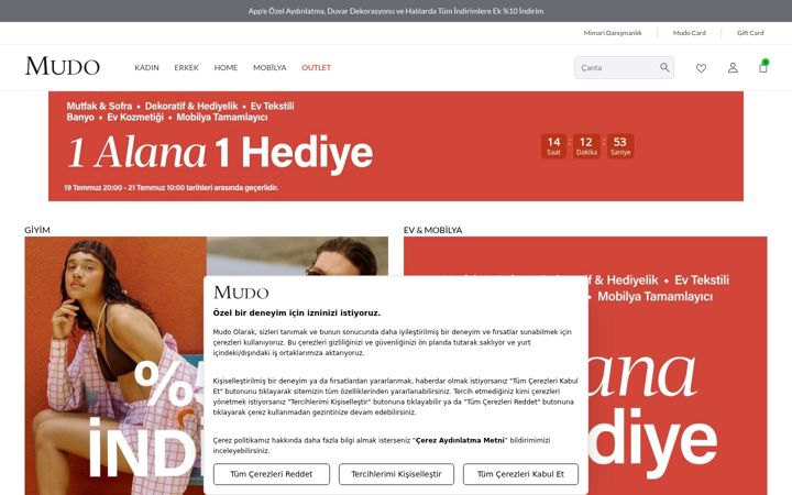 Screenshot of mudo.com.tr