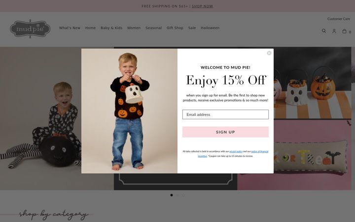 Screenshot of mudpie.com