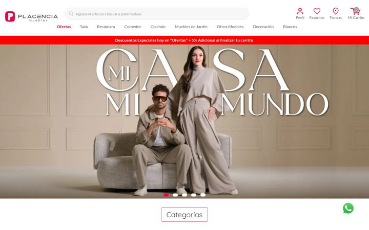 Screenshot of mueblesplacencia.com