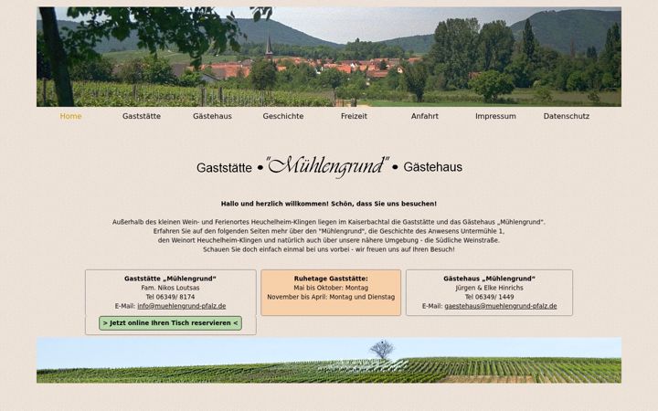 Skjermbilde av muehlengrund-pfalz.de