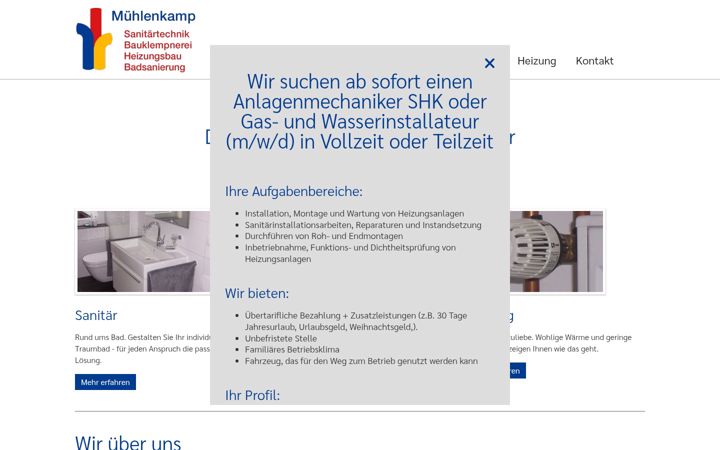 Snímek obrazovky muehlenkamp-gmbh.de