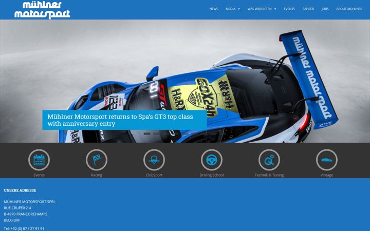Snímek obrazovky muehlner-motorsport.com