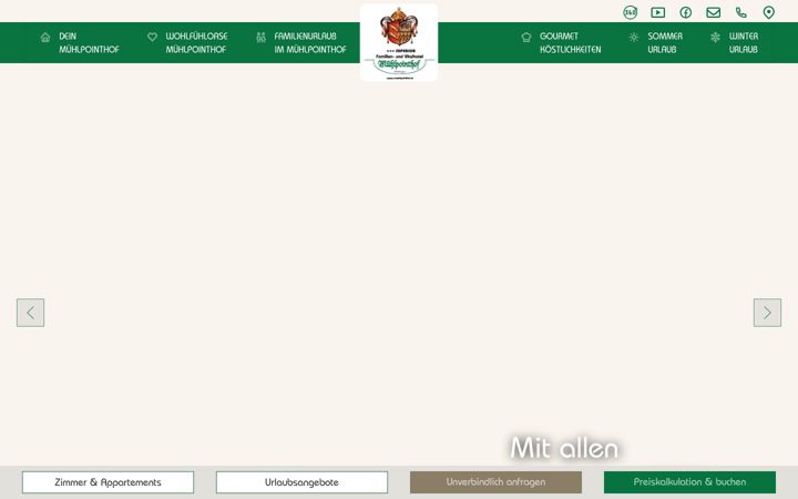 Screenshot ta' muehlpointhof.at