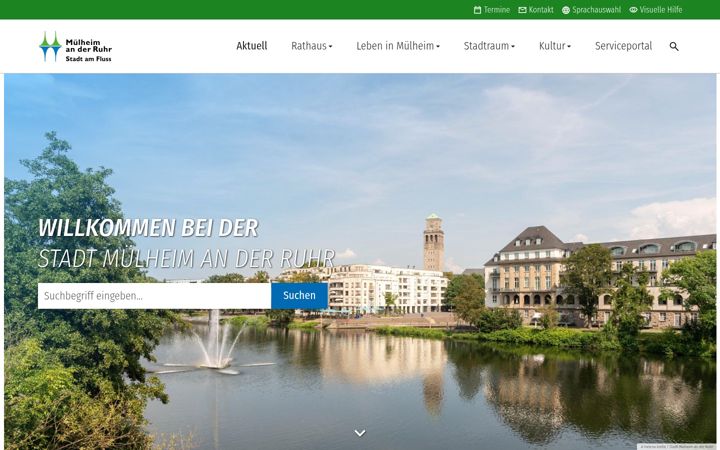 Screenshot of muelheim-ruhr.de
