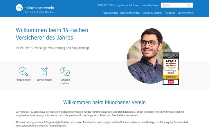 Screenshot ta' muenchener-verein.de