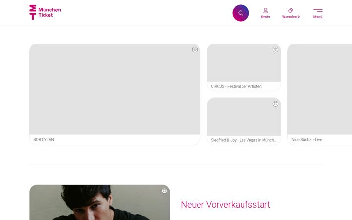 Screenshot of muenchenticket.de