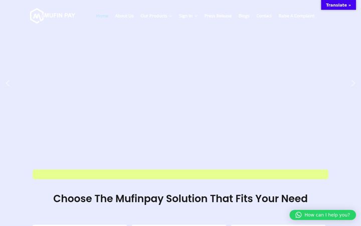 Ekrano kopija mufinpay.com