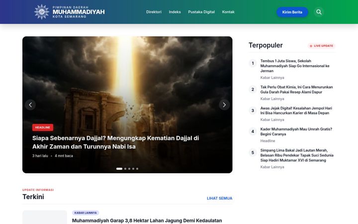 Screenshot of muhammadiyahsemarangkota.org