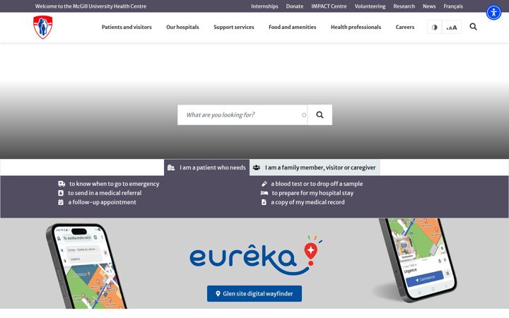Screenshot of muhc.ca