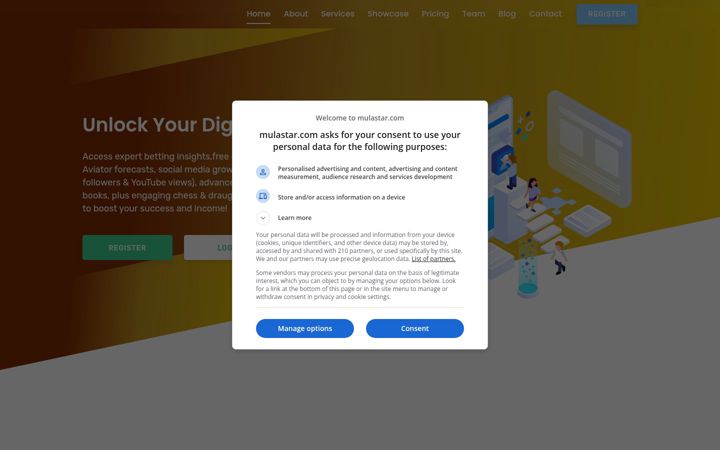 Screenshot of mulastar.com