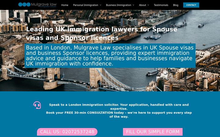 Screenshot of mulgravelaw.co.uk