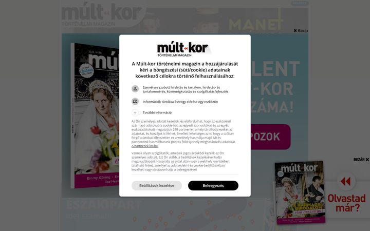 Screenshot of mult-kor.hu