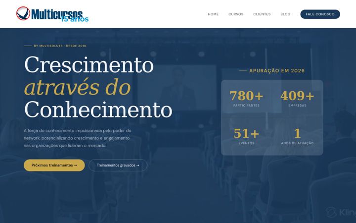 Screenshot of multicursos.com.br