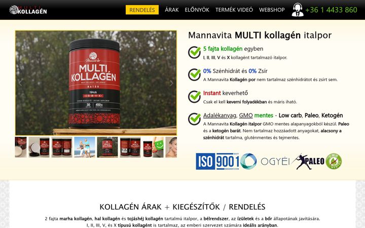 Ekraanipilt saidist multikollagen.com