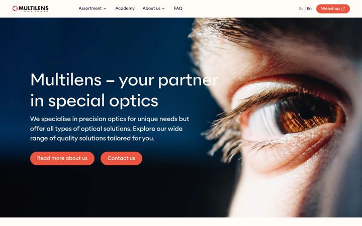 Screenshot van multilens.com