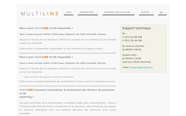 Screenshot of multiline.lu