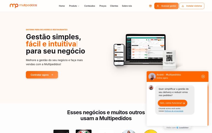 Screenshot of multipedidos.com.br