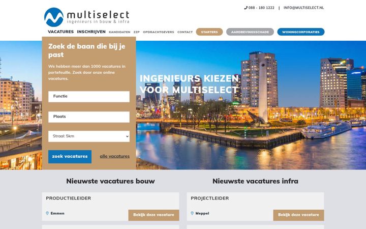Captură de ecran a multiselect.nl