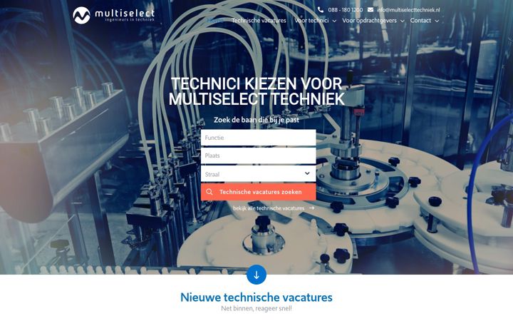 Screenshot of multiselecttechniek.nl