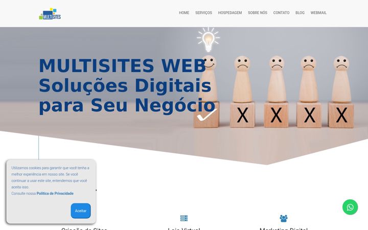 Screenshot of multisites.com.br