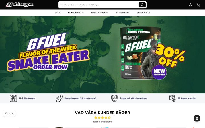 Screenshot of multisupps.se