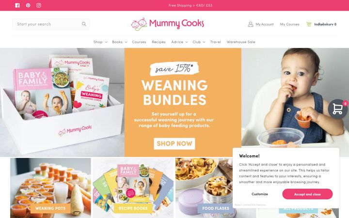 Screenshot of mummycooks.com