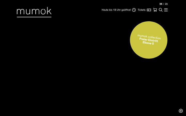 Screenshot von mumok.at