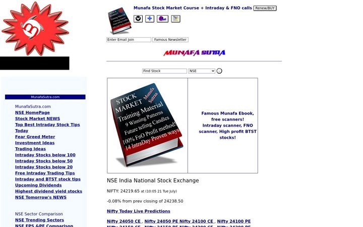 Screenshot of munafasutra.com
