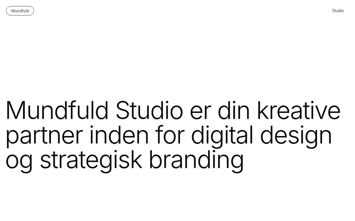 Screenshot stránky mundfuld-studio.dk