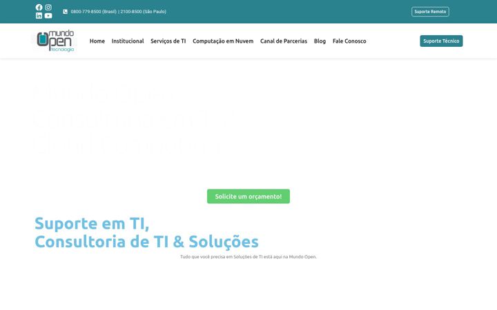 Screenshot of mundoopen.com.br